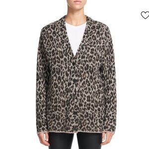 THEORY
Leopard Print Jacquard Cardigan retail $395
